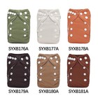Alvababy Newborn Cloth Diapers Reusable Cloth Nappy Preemie 6 Covers 12 Inserts