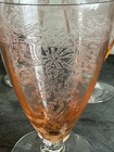 14pc Vintage 1930s Fostoria June Pink Glass Goblets Stemware   Plate Set   279 
