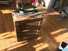 Rare Antique Early 1900 Vintage Singer Wooden Desk Sewing Machine Parlor Cabinet