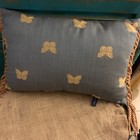 Ashford Court Lumbar Pillow Tassels  12x19 Butterfly Design