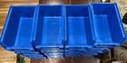 Quantum Qus221 Hanging stacking Storage Bin   6 X 9-1 4 X 5   Blue   Lot Of 16