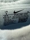 Nike Huarache 9 Elite Mid Lax Lacrosse Cleats White Blue Men Size 9 Fv6146-103