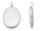 Tree Oval Locket Pendant In Sterling Silver With Chain