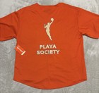 Wnba Playa Society Unisex Baseball Fashion Jersey - Orange Medium Nwt