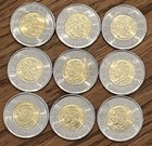 All 9 Canada Coloured  2 Toonies Coins From 2021  2022  2023  2024  2025  2026