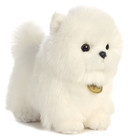    New Aurora Miyoni Stuffed Plush Toy White Pomeranian Pompom Soft Dog Plushie