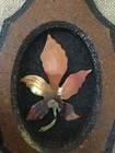 Vintage Mid-century Copper  Brass Leaf Wall Plaque 