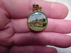 Antique 1900 Paris Exposition Necklace Pendant Or Watch Fob Under Glass Nice