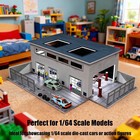 Led Diorama Garage Display Case 1 64 Diecast Cars Lighted Showcase Factory