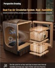 Flauno Electric Cigar Humidor Cabinet Digital Hygrometer Dual Fans Led Drawer