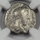 Marcus Aurelius Ar Denarius Ngc F Ad 161-180 Caesar Ancient Rome Silver  r209