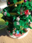 Miniature Handmade Lighted Christmas Tree And Gifts Scale 1 12