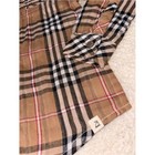 Tan Plaid Button-down Shirt With Pink   Black Accents