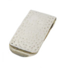 Hammered Sterling Silver Money Clip With Blue Roman Glass Surface Hanukkah Gift