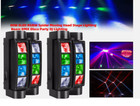 2pcs 8 Leds Spider Moving Head Stage Lighting Beam Dmx Disco Party Dj Light Rgbw