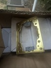 Hubbell S5017gr Cover Flange W ground Wire Rectangular Brass Lot Of 8
