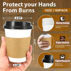 500 Pack 12 Oz Disposable Coffee Cups With Lids And Insulated Sleeves  Leak-free