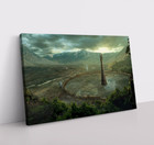 Lord Of The Rings Isengard Orthanc Tower Lotr Framed Canvas Wall Art Print
