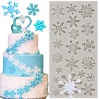 3d Snowflake Silicone Mold Christmas Snowflake Fondant Silicone Mold Style H