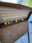 Vtg  1940 s National Slate Solid Slate Easel Chalkboard With Scroll Pictures Etc