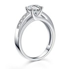 925 Sterling Silver 1 5 Ct Round Cut Solitaire Cz  Engagement Ring Gift For Her