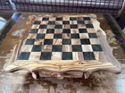 Rustic Handmade Olive Wood Chess Set - 12  Board   Storage  Unique Gift