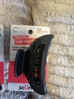 Lot 3 Scunci Thick Hair Claw Hair Clip  Wide Opening   2 Black   1 Animal Print 