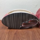 Royal Copley Pink Black Deco Disk Ceramic Vase Vintage