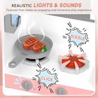 Play Kitchen With Realistic Lights   Sounds  Wooden Kitchen Playset With 28 P   
