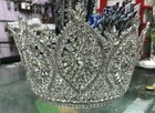 Crown Tiaras High Tall Wedding Crown Silver Headpieces
