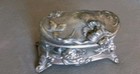 Vintage French Jewelry Box  Marked  Marseille 1945 Elegant  Floral Original 