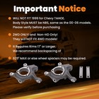 3 Inch Lift Spindles Suspension Kit For Gmc Sierra Chevy Silverado 1500 99-06