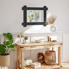 Black Large Hanging Mirrors For Wall Vintage Wood Rectangular Framed Rustic