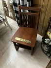 Antique Folding Library Ladder Chair 2-in-1 Convertible Step Stool Oak I Think