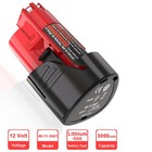 2x 12v 3 5a Li-ion Battery For Milwaukee M12b6 M12 Xc 48-11-2401 2402 Power Tool