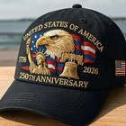 Baseball Cap United States 250th Anniversary Hat Suitable For Multiple Occasion