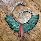 Antique Authentic Amazon Feather Headdress Brazil Kayapo Indian Macaw