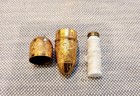 Vintage Sewing Etui With Thimble Cotton Reel   Needle Case Gilt Brass Antique