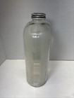 Vintage 2 Quart Glass Embossed Refrigerator Water Bottle With Lid