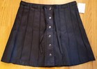 Nwt Free People Sz 12 Beach Jet Vegan Leather Black Mini Skirt Snap Front Belted