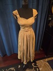 Marilyn Monroe Owned Worn Gold And Tiny Black Polka Dot Dress Sydney Guilaroff