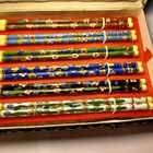 Vintage Cloisonne Chop Sticks Original Box