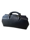 Crest Lock Co Ny Black Top Grain Cowhide Leather Doctor Bag