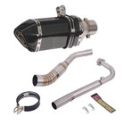 For Kawasaki Z125 Pro 2013-2024 Full System Exhaust Tips Muffler Front Link Pipe