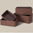 Eco-friendly Wicker Basket Set Of 4     Storage Bins For Shelves   Drawers