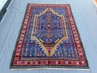 Blue Antique Afghan Baluchi Rug 5x8 Hand Knotted Persian Style Oriental Carpet