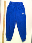 Nike Boys Blue Sweat Pants Size S Drawstring Elastic Waist Tapered Logo