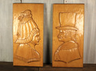 Antique Pair French Breton Hand Carved Wood Door Panel Salvaged -ships Ddp To Us