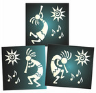3 Kokopelli Stencil Flute Native Southwest Dancer Love Music Diy Signs Joanie