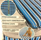 Aqua Supersized Floating Party Platform Azl17013j Durable Pool Float Blue Stripe
